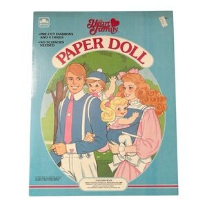 NOS 1985 Heart Family Paper Doll Set - Vintage